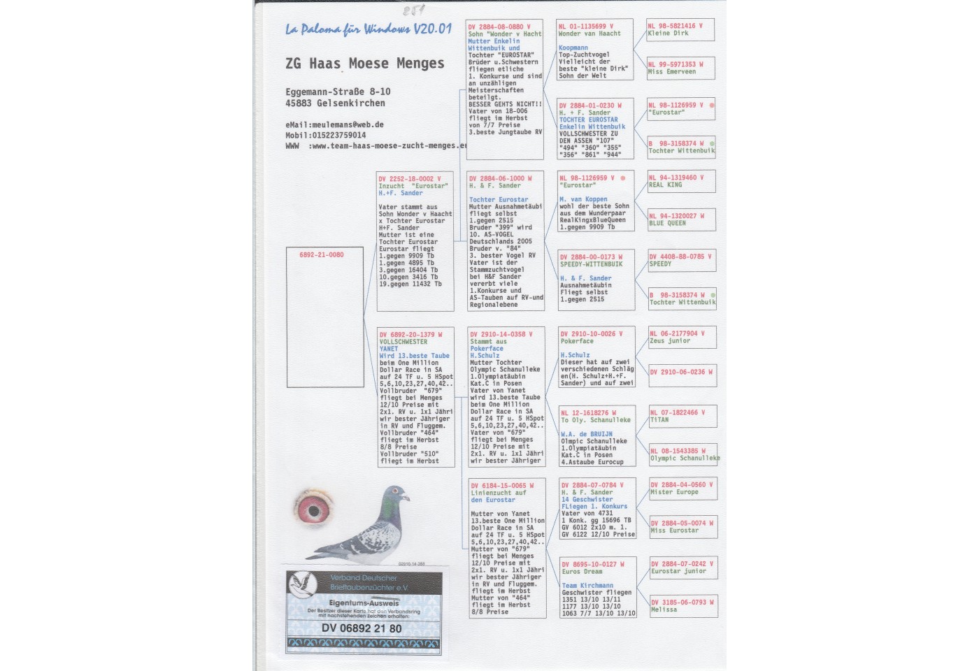 251th place - DV-06892-21-80 - Rolf Faust 