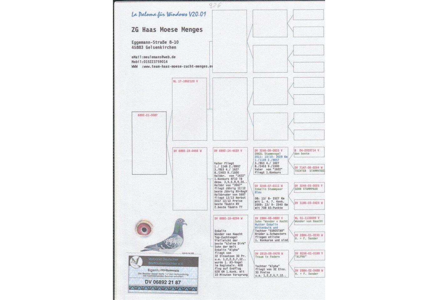 326th place - DV-06892-21-87 - Haas-Moese-Menges