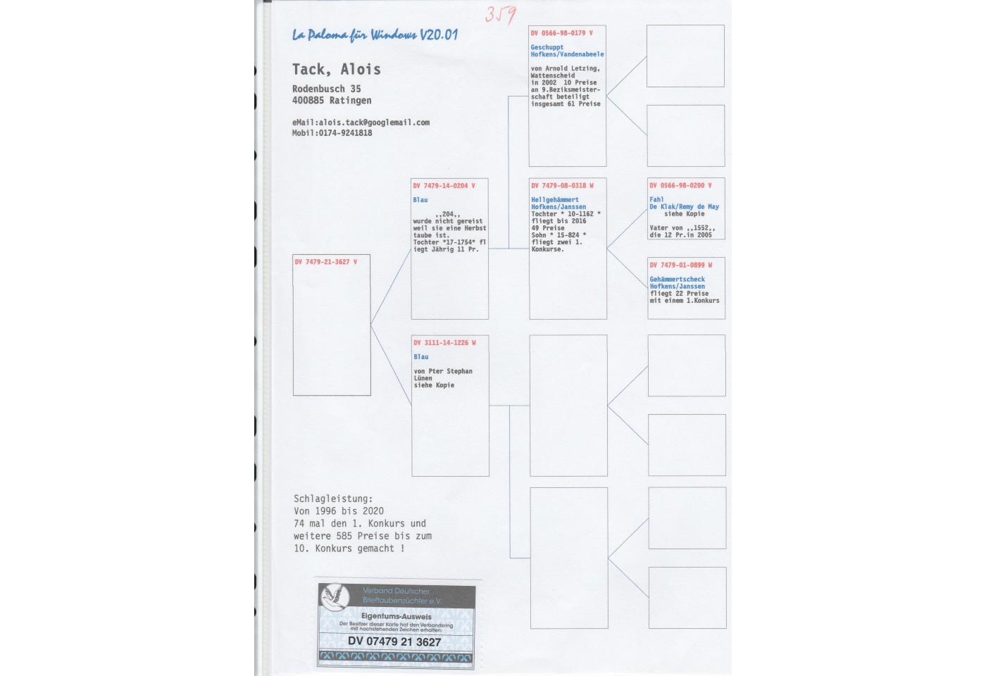 359th place - DV-07479-21-3627 - Ute + Heinz Fenten