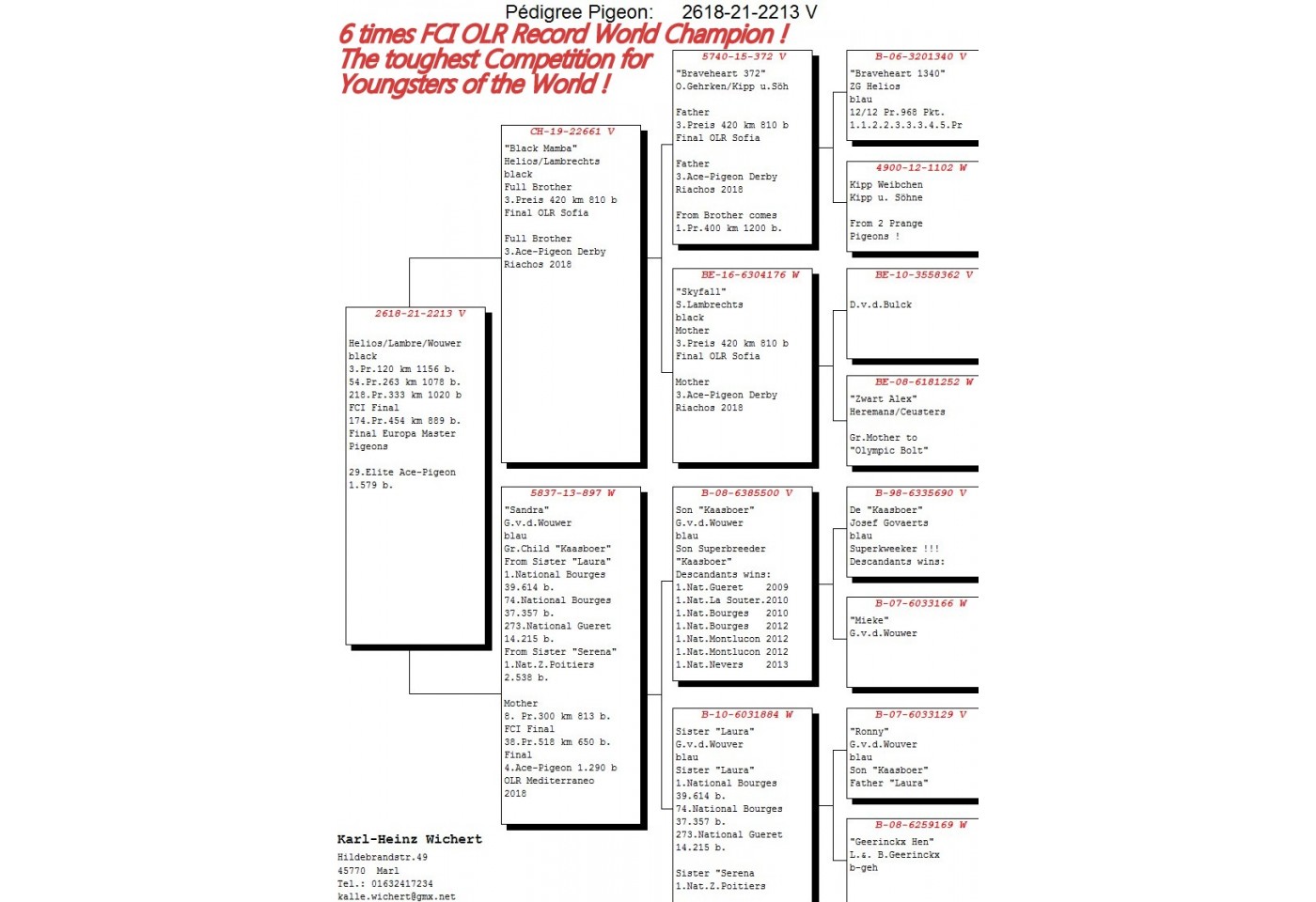 174th place - DV-02618-21-2213 -  Karl-Heinz Wichert