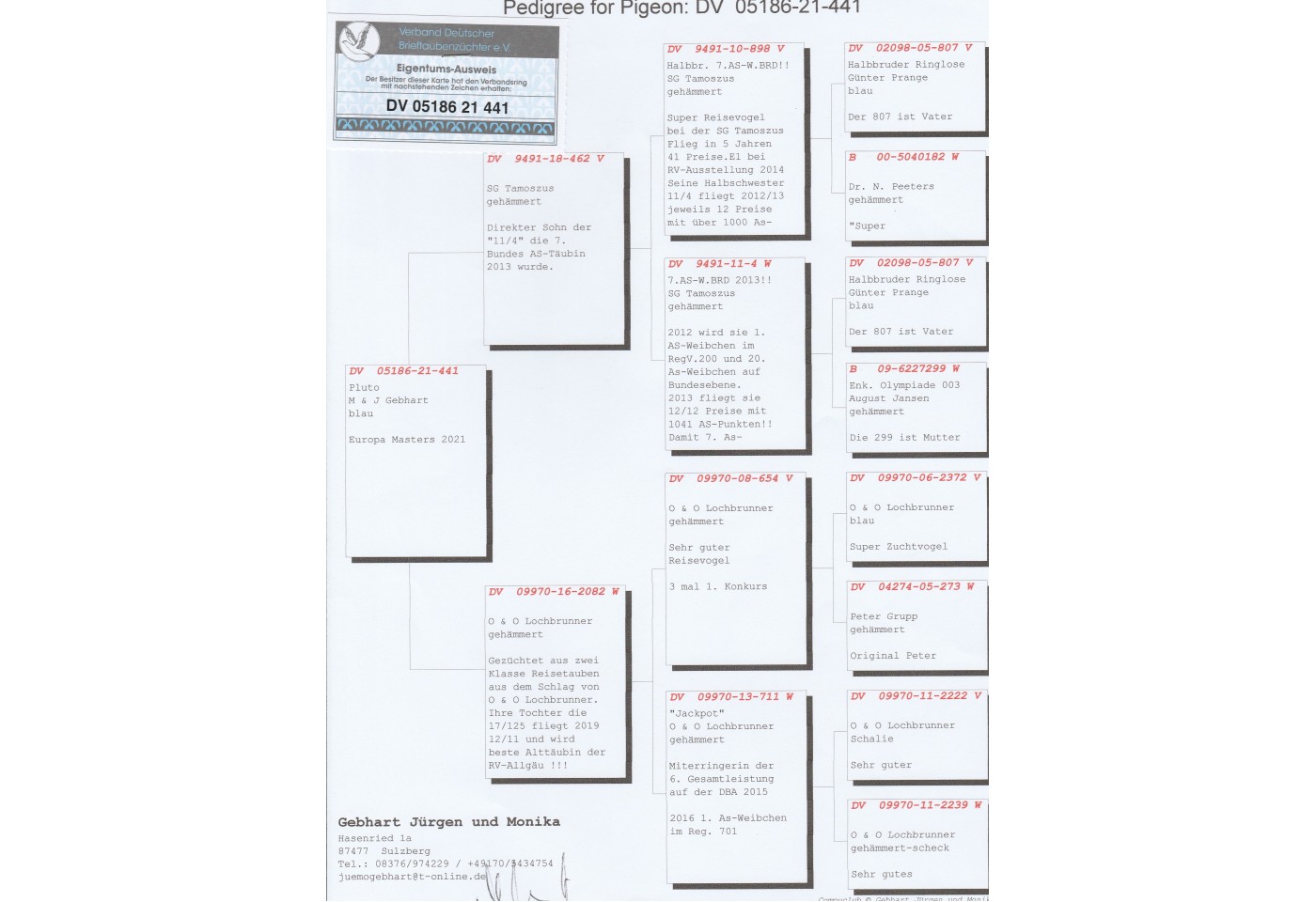 167th place - DV-05186-21-441 - Familie Gebhart