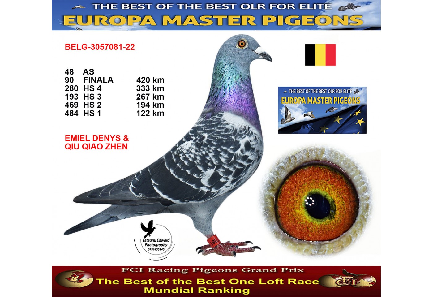 90th place - BELG-3057081-22 - EMIEL DENYS-QIU QIAO ZHEN
