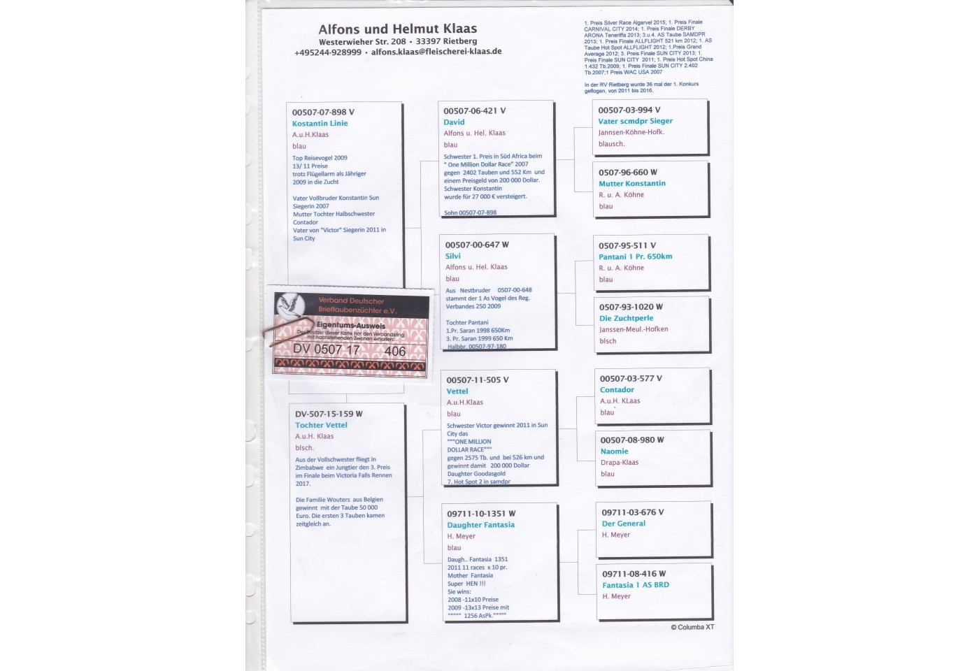 (♂️) Auction DV 0507-406-2017 - Alfons und Helmut Klaas